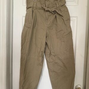 Madewell Tan Chinos High-Waisted Relaxed Fit